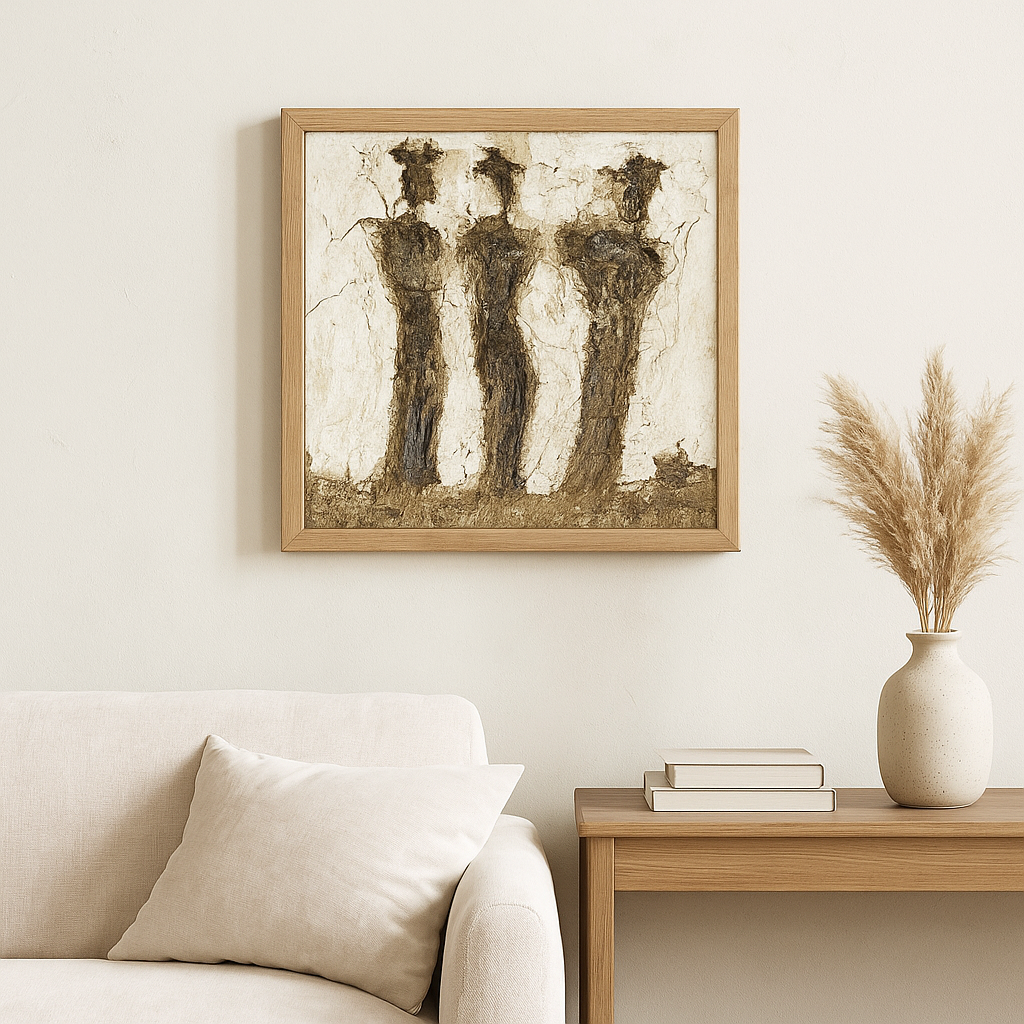 Handgemaltes Acrylbild vom Künstler auf Leinwand - "Freundinnen" - ein Unikat als Moderne Kunst Wanddeko Gemälde abstrakte Malerei Original