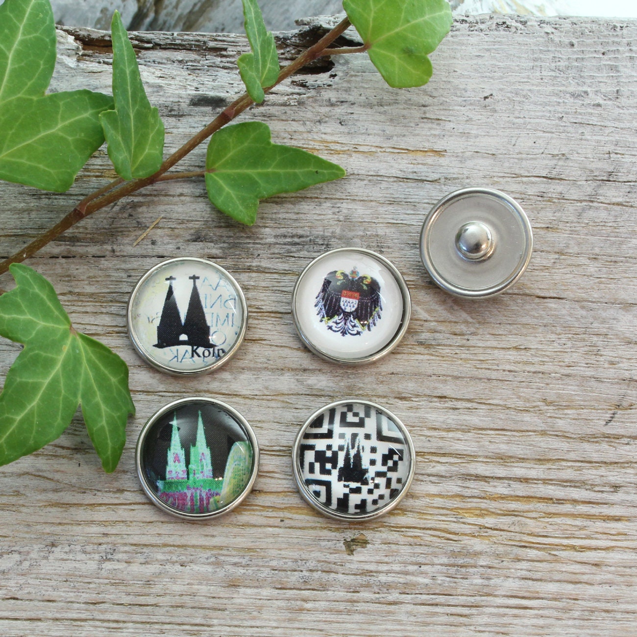 Clicks Kölner Dom Chunks – 18mm Druckknöpfe für kreativen Schmuck