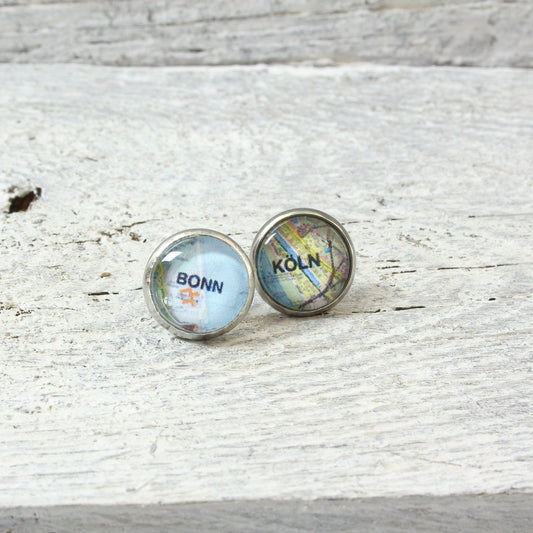 Ohrstecker Köln Bonn Stadtplan – Liebe zur Heimat im kleinen Format