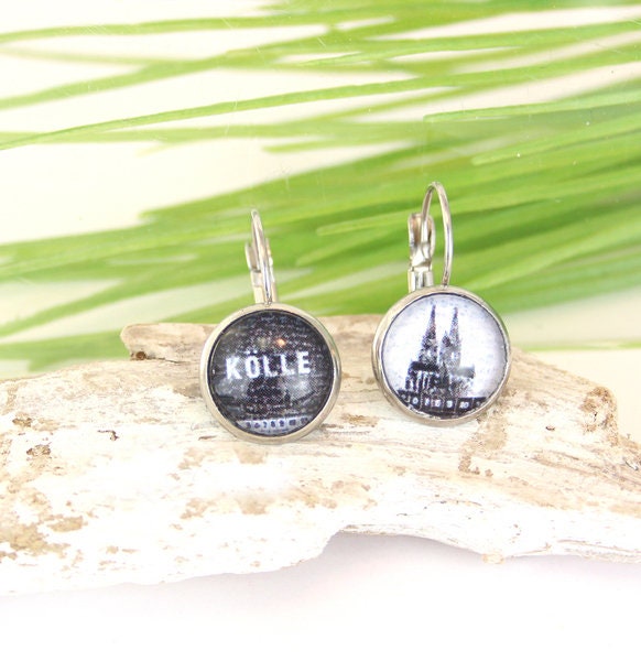 Edelstahl Ohrhänger Kölner Dom – Stilvolle Ohrringe für echte Fans