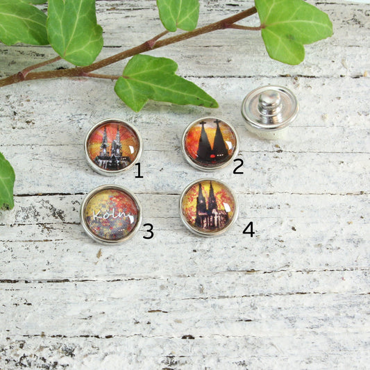 Clicks Chunks mit Kölner Dom Motiv – Druckknöpfe für Wechselschmuck
