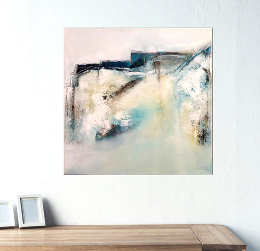 Handgemaltes Acrylbild vom Künstler auf Leinwand - "blue emotion II" - ein Unikat als Moderne Kunst Deko Gemälde abstrakte Malerei Original - Hochwertige handgemalte Kunst auf Leinwand.