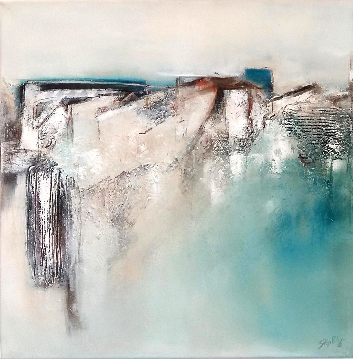 Handgemaltes Acrylbild vom Künstler auf Leinwand - "blue emotion I" - ein Unikat als Moderne Kunst Deko Gemälde abstrakte Malerei + Original