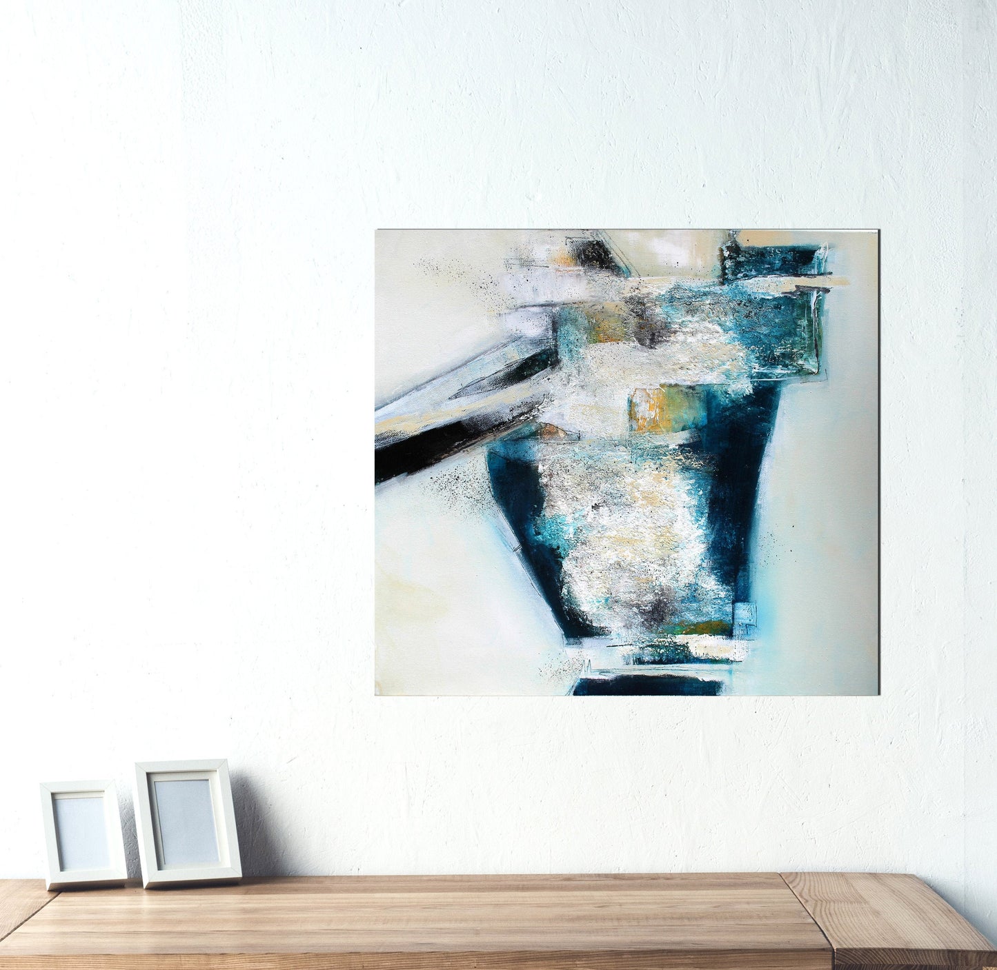 Handgemaltes Acrylbild vom Künstler auf Leinwand - "blue emotion III" - Unikat als Moderne Kunst Deko Gemälde abstrakte Malerei und Original - Hochwertige handgemalte Kunst auf Leinwand.