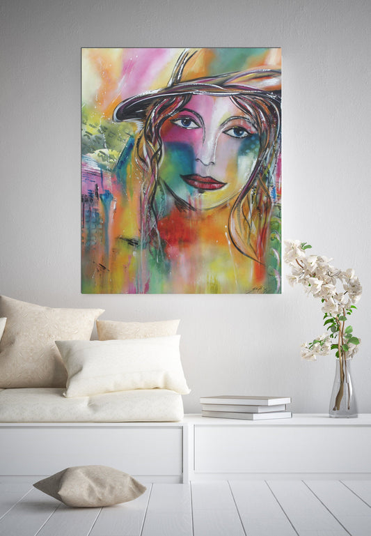 Original " Elle II "  Acryl Mischtechnik  80x100cm  UNIKAT Malerei ORIGINAL Modern Abstrakt Bild Acryl - Hochwertige handgemalte Kunst auf Leinwand.