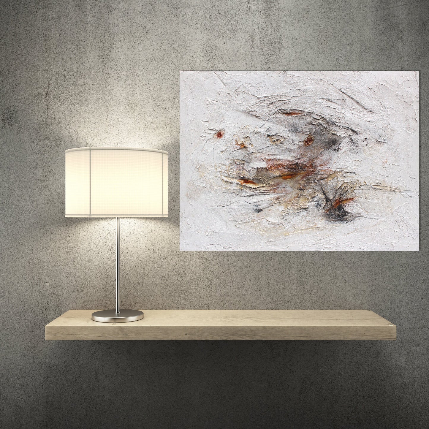 Handgemaltes Acrylbild vom Künstler auf Leinwand - "Strandgut" - ein Unikat als Modern Kunst Wanddeko Gemälde abstrakte Malerei und Original - Hochwertige handgemalte Kunst auf Leinwand.