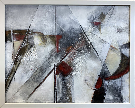 Handgemaltes Acrylbild vom Künstler auf Leinwand - "Geo I" - ein Unikat als Moderne Kunst Wanddeko Gemälde abstrakte Malerei und Original - Hochwertige handgemalte Kunst auf Leinwand.