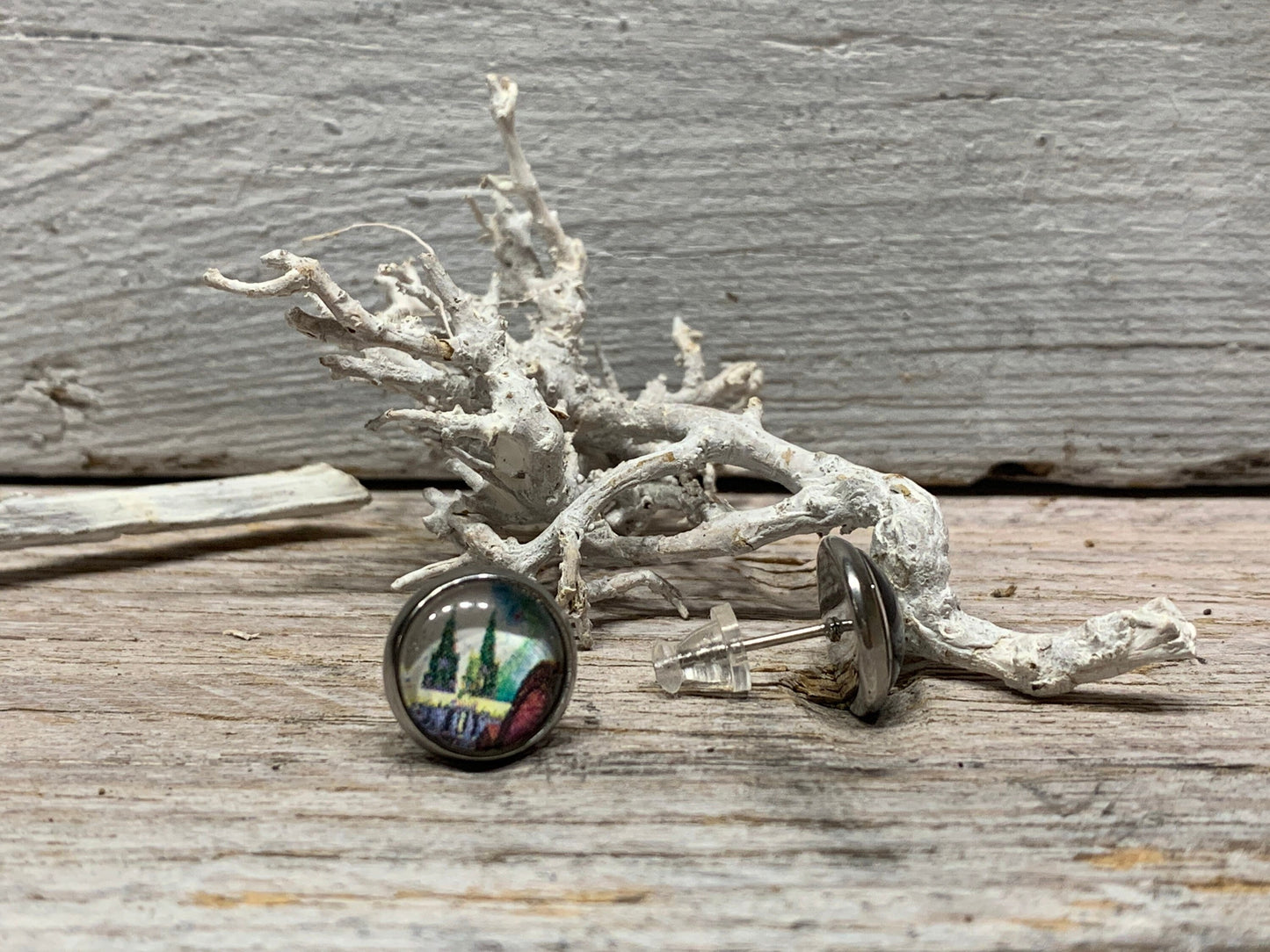 Köln Ohrringe Kölner Dom – Exklusive Ohrstecker Grün und Fuchsia