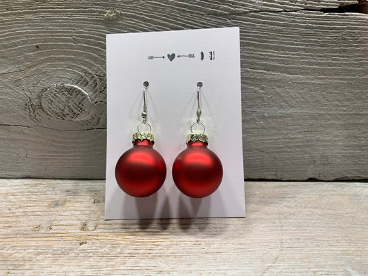 Ohrhänger Weihnachtskugeln - Stilvolle Glaskugeln in Rot und Gold