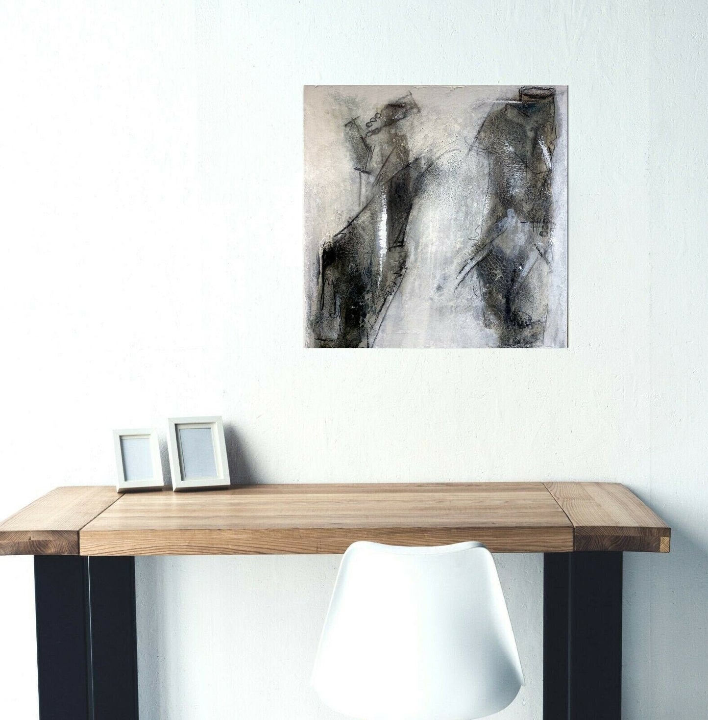 Handgemaltes Acrylbild vom Künstler auf Leinwand - "Ruhe II" - ein Unikat als Moderne Kunst Wanddeko Gemälde abstrakte Malerei und Original - Hochwertige handgemalte Kunst auf Leinwand.