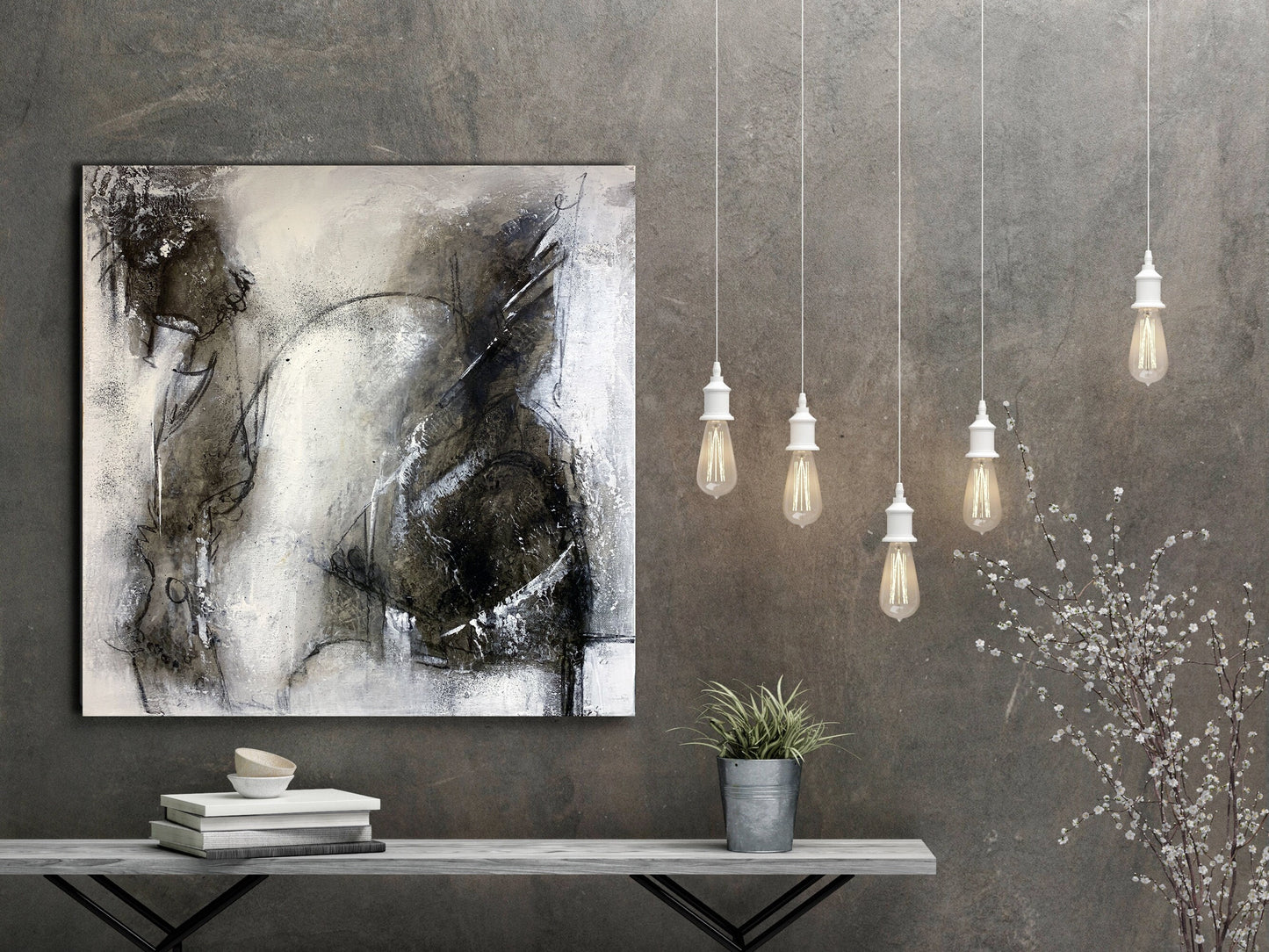 Handgemaltes Acrylbild vom Künstler auf Leinwand in taupe braun creme - Unikat als Moderne Kunst Deko Gemälde abstrakte Malerei u. Original - Hochwertige handgemalte Kunst auf Leinwand.