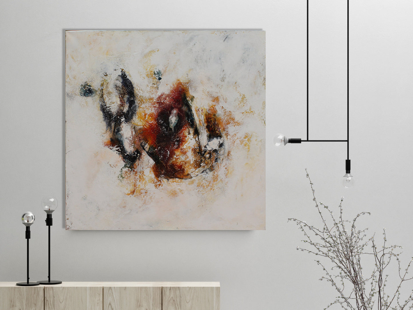 Handgemaltes Acrylbild vom Künstler auf Leinwand - "mon reve" - ein Unikat als Moderne Kunst Wanddeko Gemälde abstrakte Malerei und Original - Hochwertige handgemalte Kunst auf Leinwand.