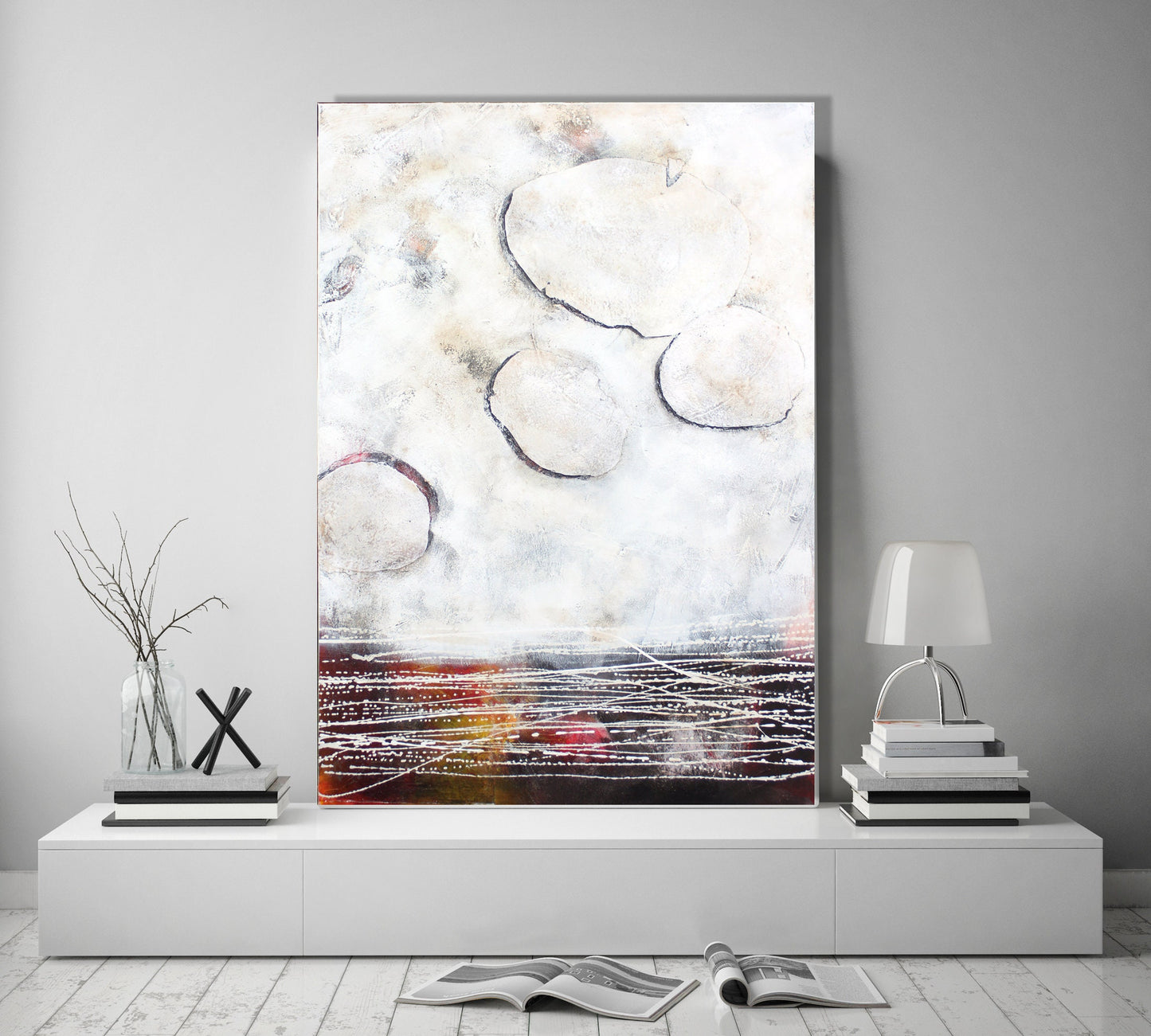 Handgemaltes Acrylbild vom Künstler auf Leinwand - "Raindrop" - ein Unikat als Moderne Kunst Wanddeko Gemälde abstrakte Malerei und Original - Hochwertige handgemalte Kunst auf Leinwand.