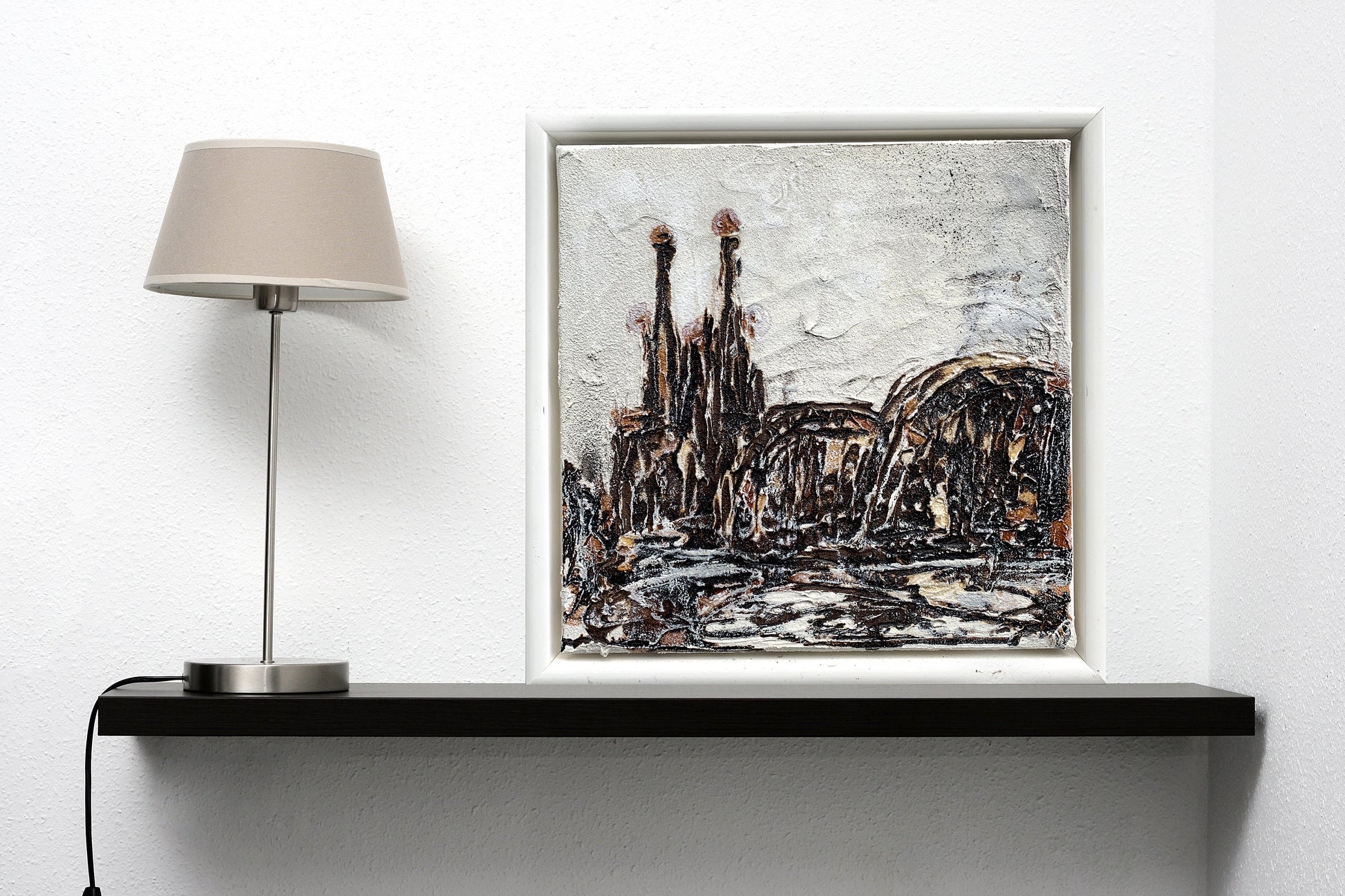 Handgemaltes Acrylbild vom Künstler auf Leinwand - "Köln" - ein Unikat als Moderne Kunst Wanddeko Gemälde abstrakte Malerei und Original - Hochwertige handgemalte Kunst auf Leinwand.