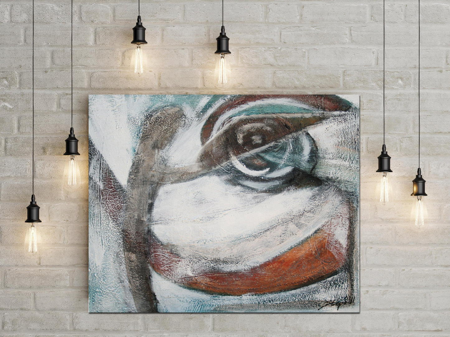 Handgemaltes Acrylbild vom Künstler auf Leinwand - "Einblicke" - ein Unikat als Modern Kunst Wanddeko Gemälde abstrakte Malerei und Original - Hochwertige handgemalte Kunst auf Leinwand.