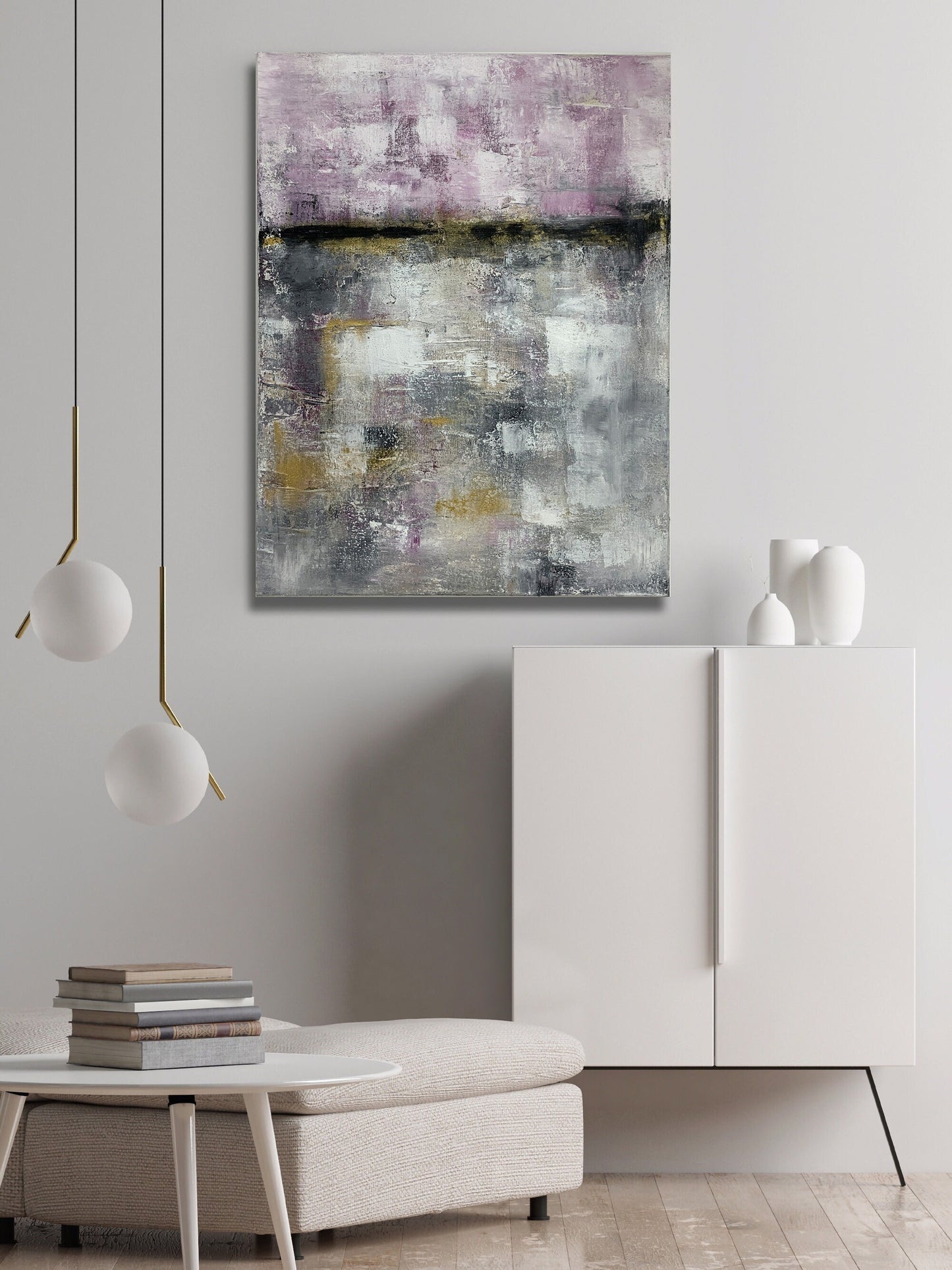 Handgemaltes Acrylbild vom Künstler auf Leinwand - "Rose" - ein Unikat als Moderne Kunst Wanddeko Gemälde abstrakte Malerei und Original - Hochwertige handgemalte Kunst auf Leinwand.