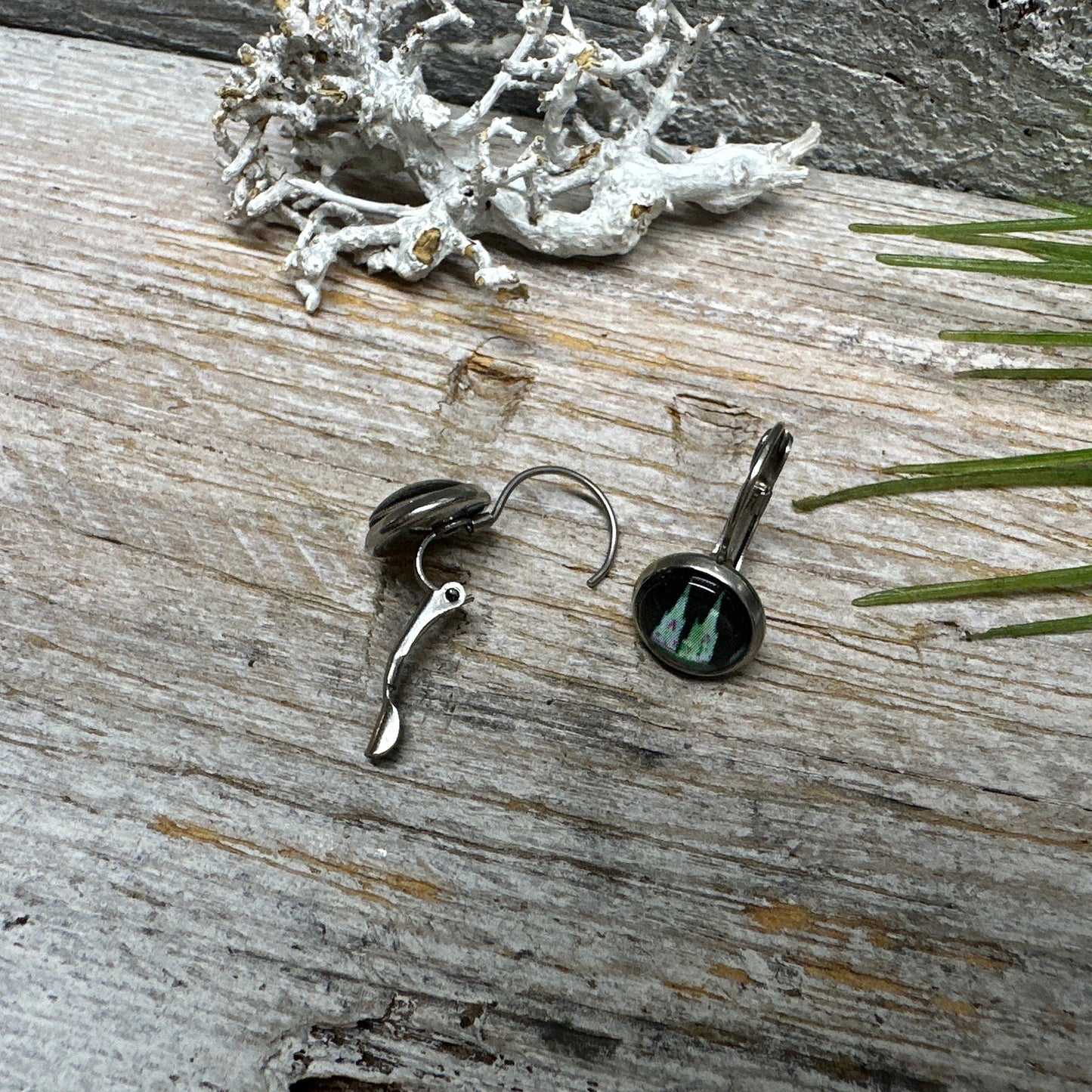 Hängeohrringe Kölner Dom – Schwarze Edelstahl Creolen