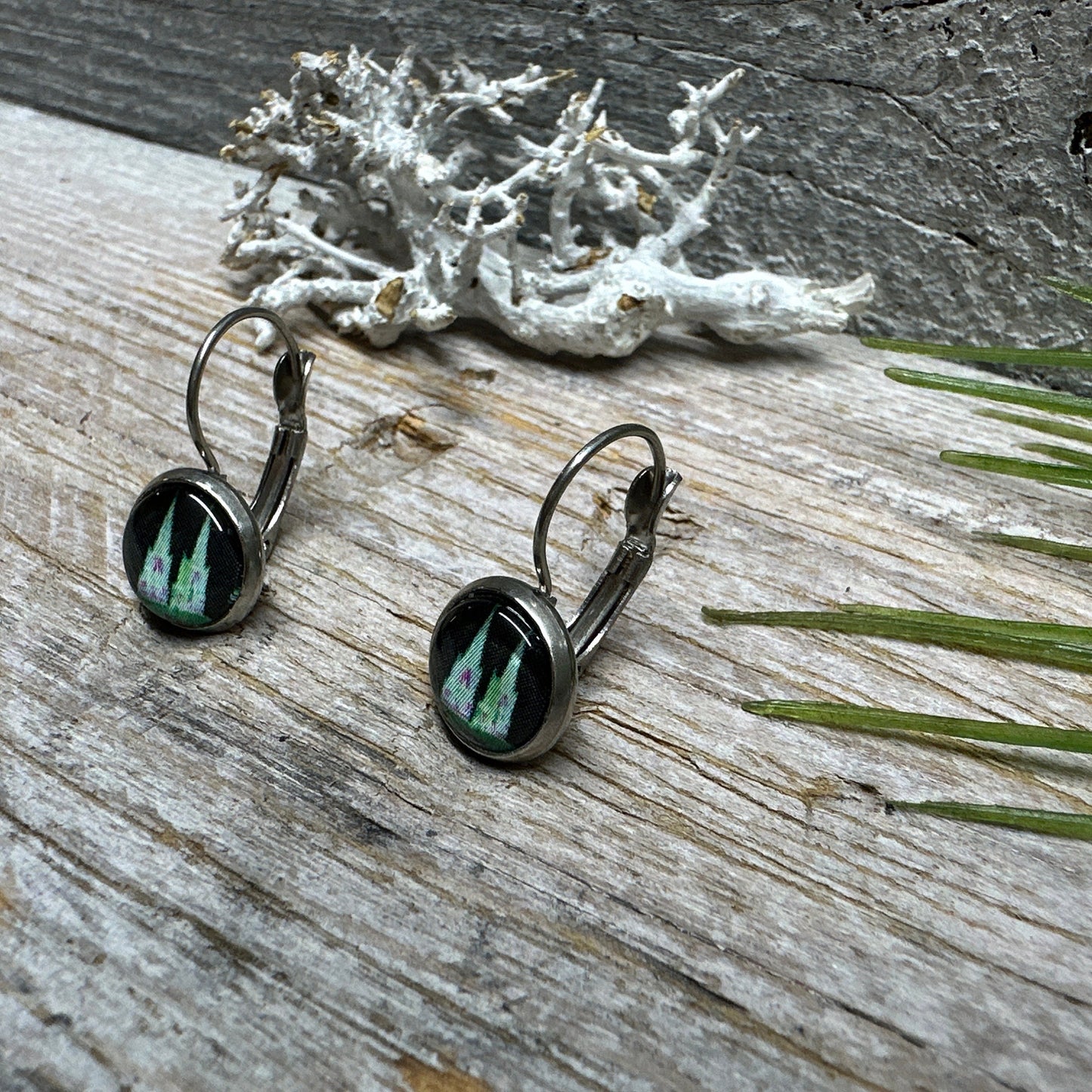 Hängeohrringe Kölner Dom – Schwarze Edelstahl Creolen