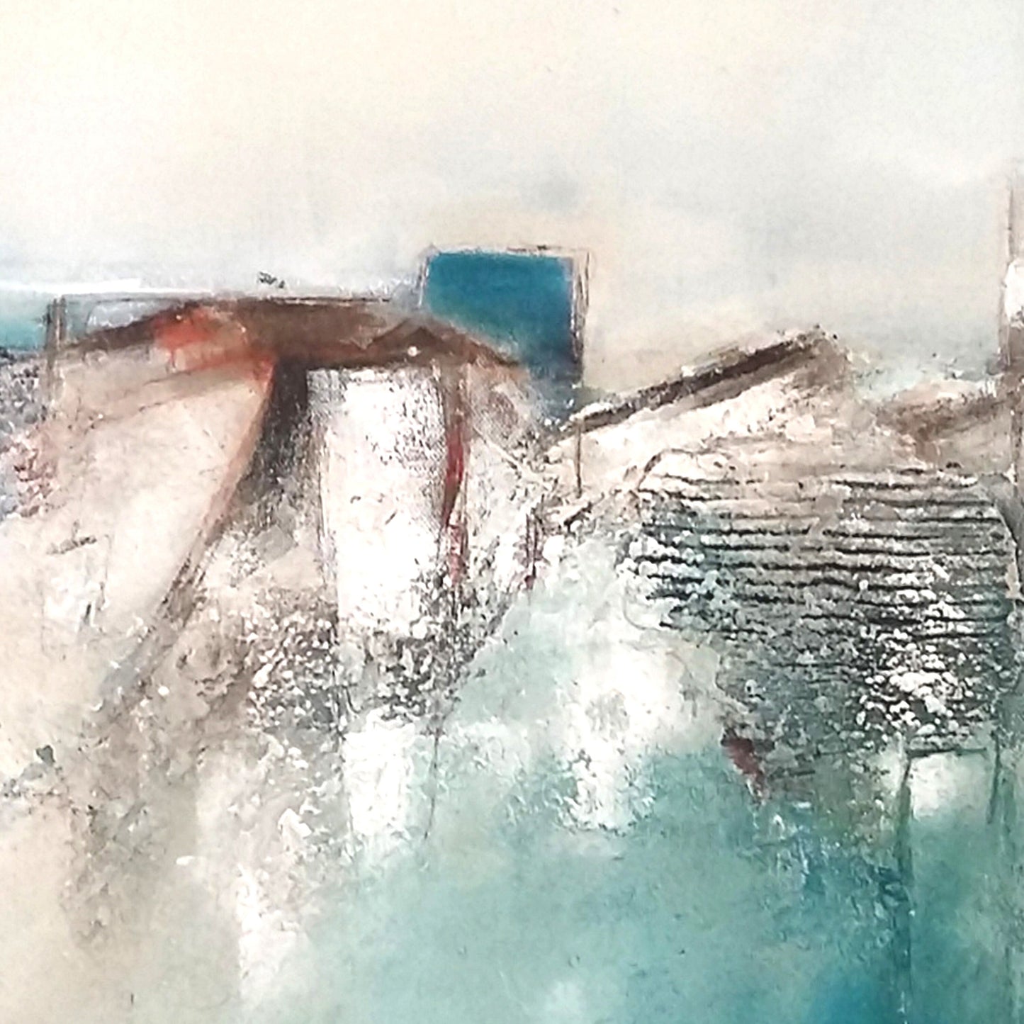 Handgemaltes Acrylbild vom Künstler auf Leinwand - "blue emotion I" - ein Unikat als Moderne Kunst Deko Gemälde abstrakte Malerei + Original